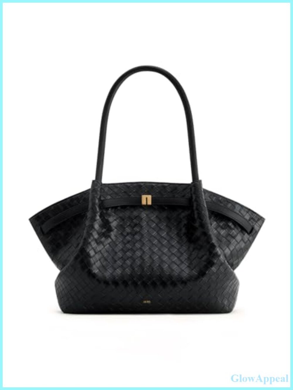 Vegan Leather Large Tote Bag Gold Hardware Laptop Handbag
